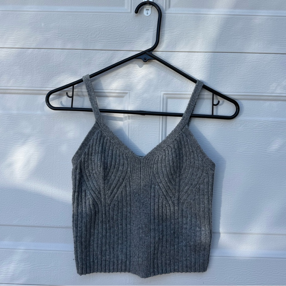 Gray Knit Women's Tank Top🩶